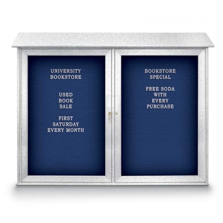 Indoor Enclosed Combo Board,48x36,Satin Frame/White Porc & Pearl